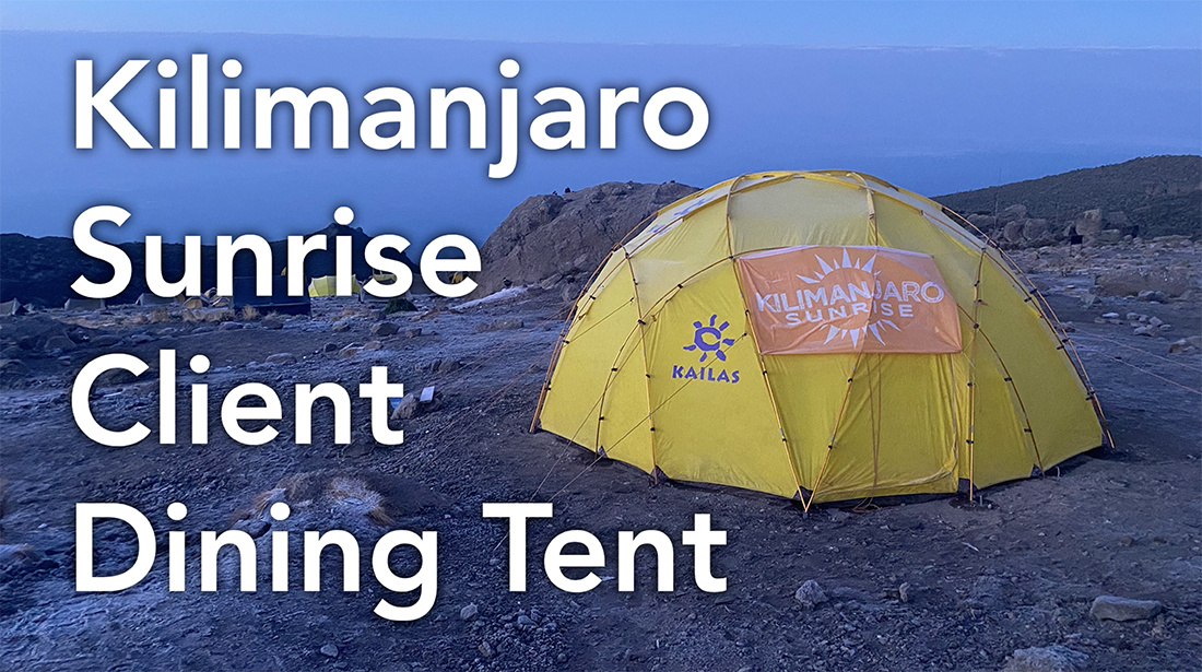 Kilimanjaro Sunrise Dining Tent
